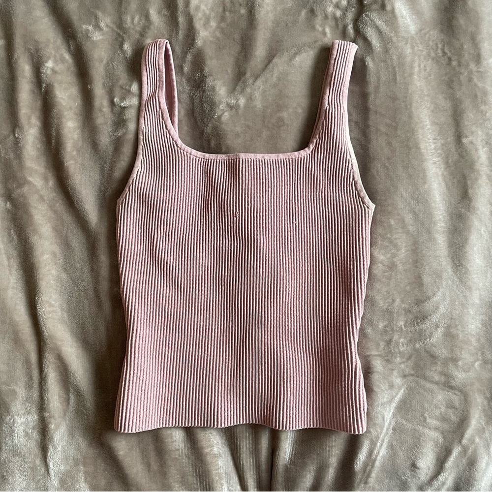 Babaton Sculpt knit square neck sleeve less top